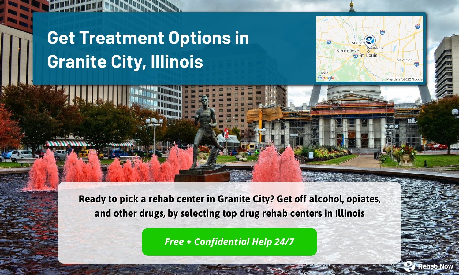 Ready to pick a rehab center in Granite City? Get off alcohol, opiates, and other drugs, by selecting top drug rehab centers in Illinois