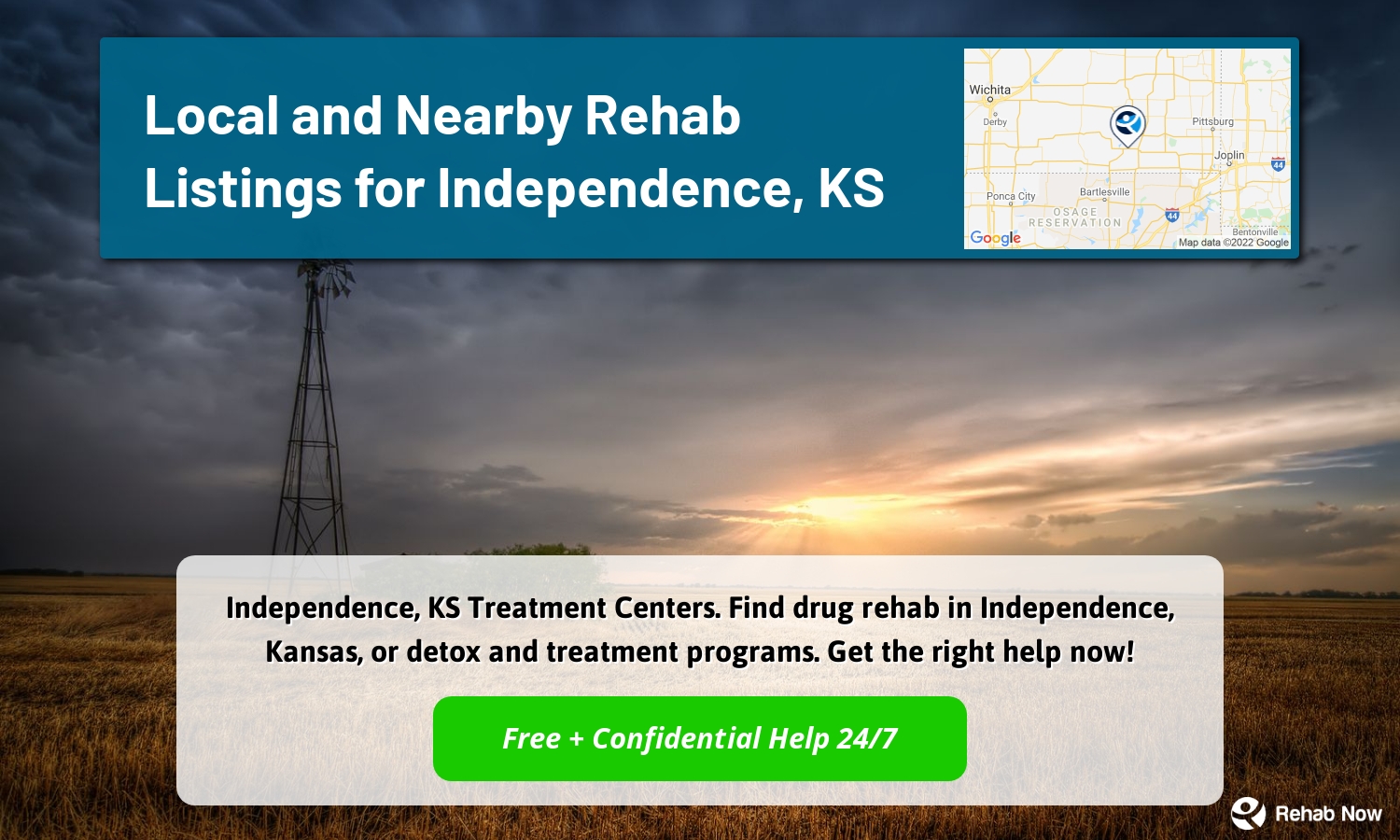 Independence, KS Treatment Centers. Find drug rehab in Independence, Kansas, or detox and treatment programs. Get the right help now!