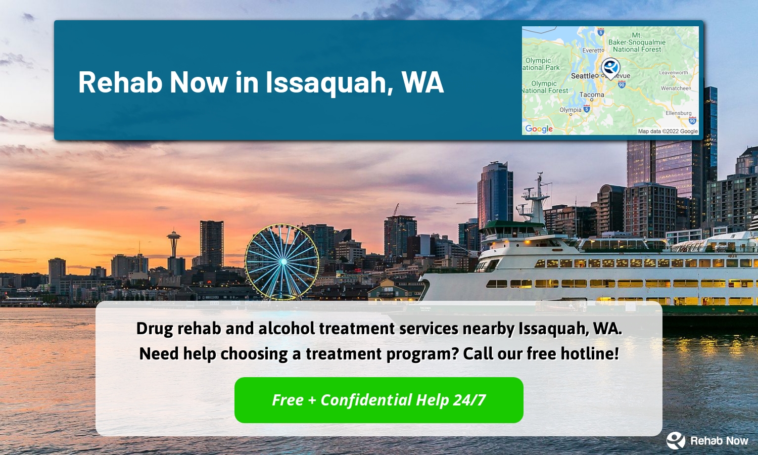 Drug rehab and alcohol treatment services nearby Issaquah, WA. Need help choosing a treatment program? Call our free hotline!
