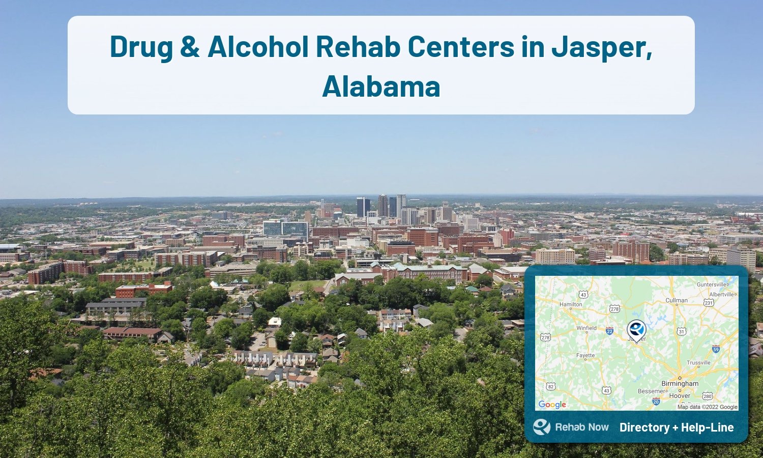 Our experts can help you find treatment now in Jasper, Alabama. We list drug rehab and alcohol centers in Alabama.