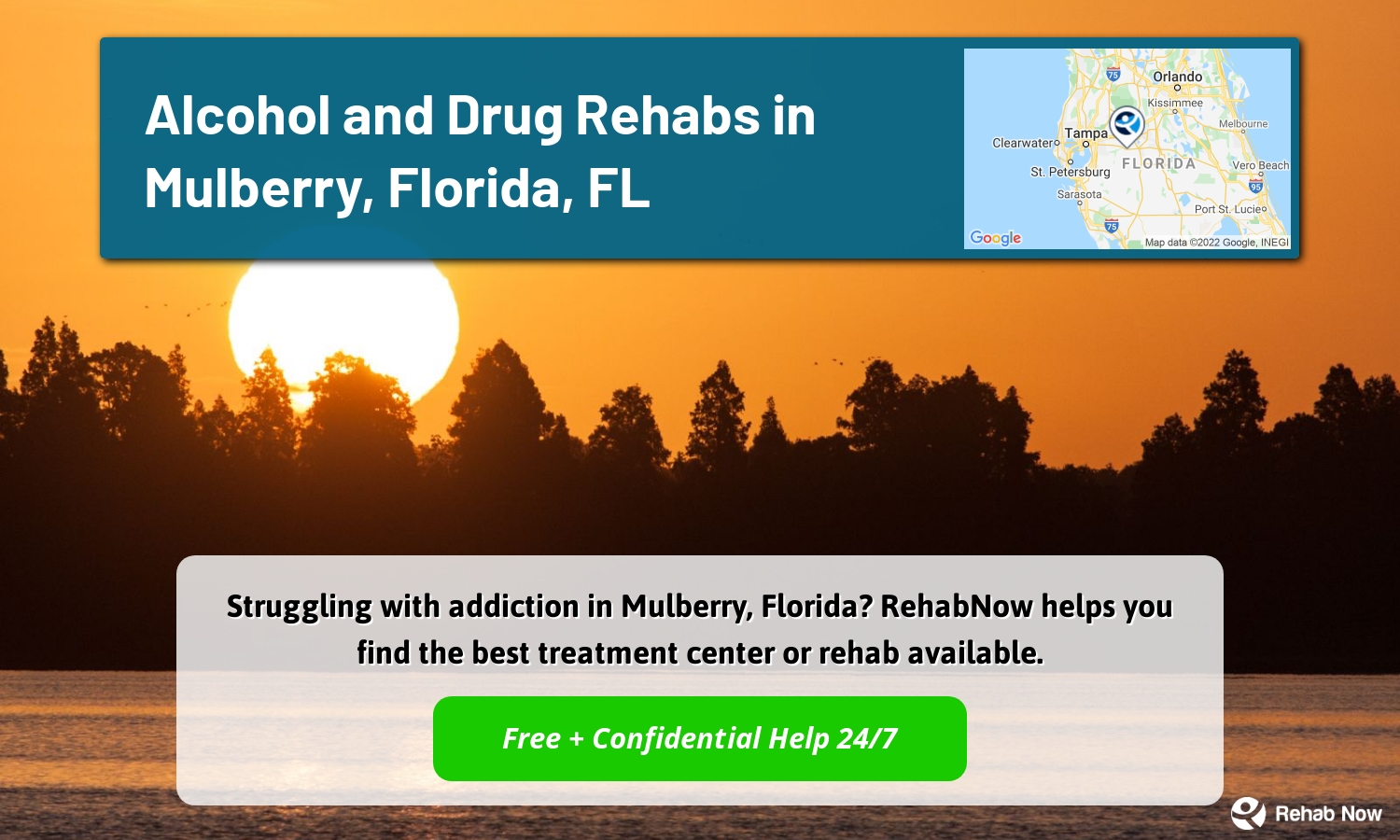 Struggling with addiction in Mulberry, Florida? RehabNow helps you find the best treatment center or rehab available.