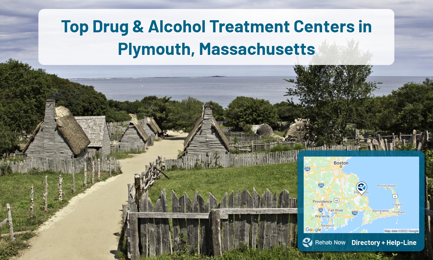 Struggling with addiction in Plymouth, Massachusetts? RehabNow helps you find the best treatment center or rehab available.