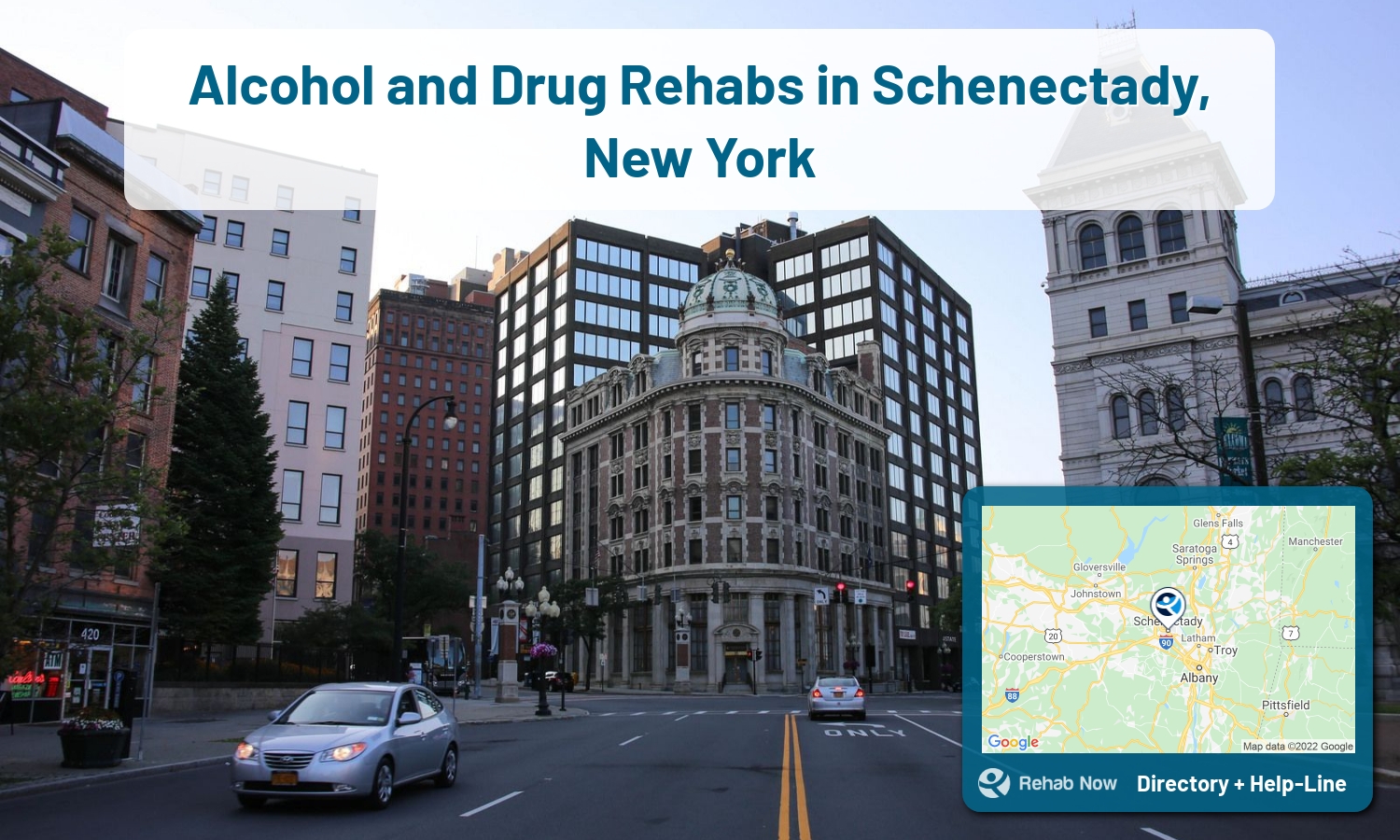 Need treatment nearby in Schenectady, New York? Choose a drug/alcohol rehab center from our list, or call our hotline now for free help.