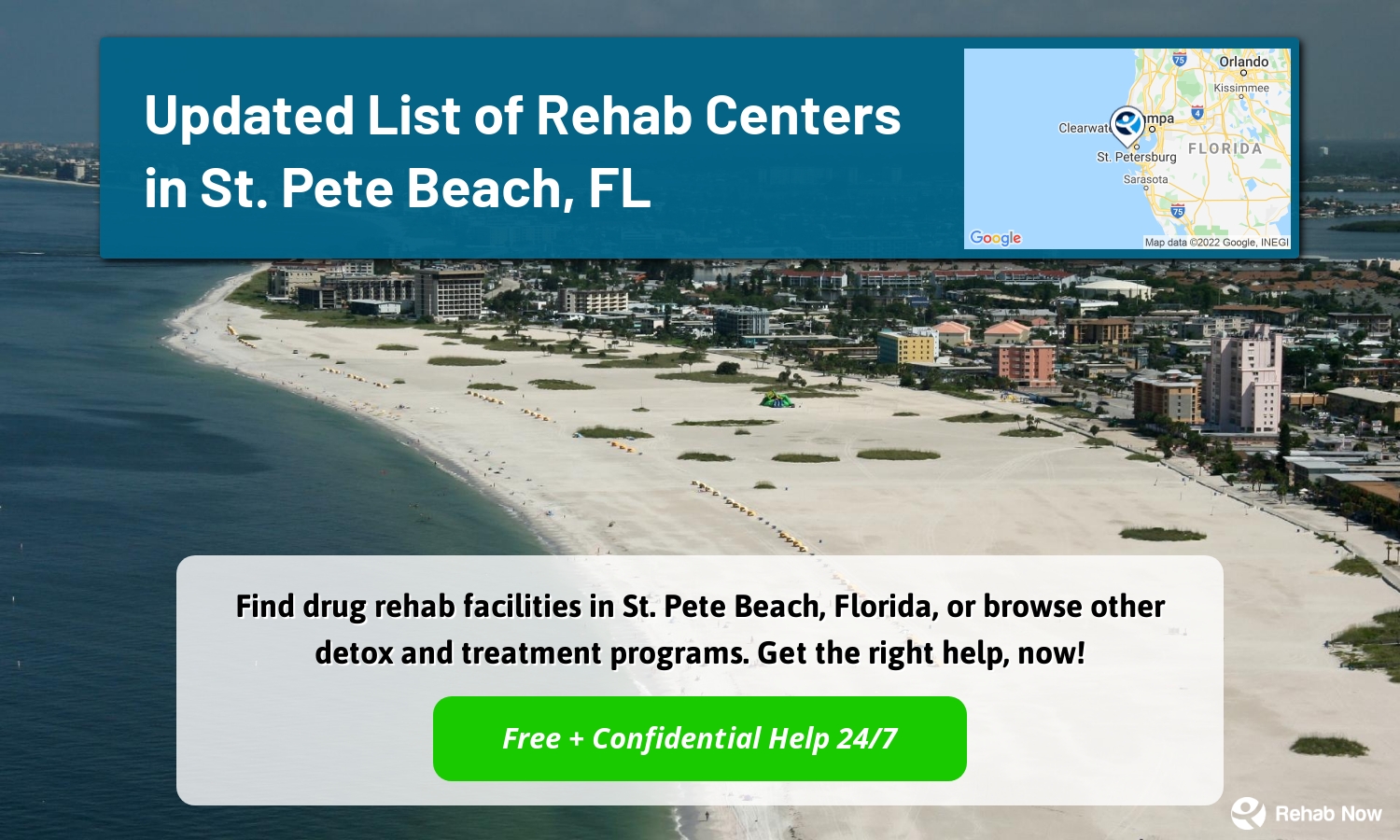 Find drug rehab facilities in St. Pete Beach, Florida, or browse other detox and treatment programs. Get the right help, now!