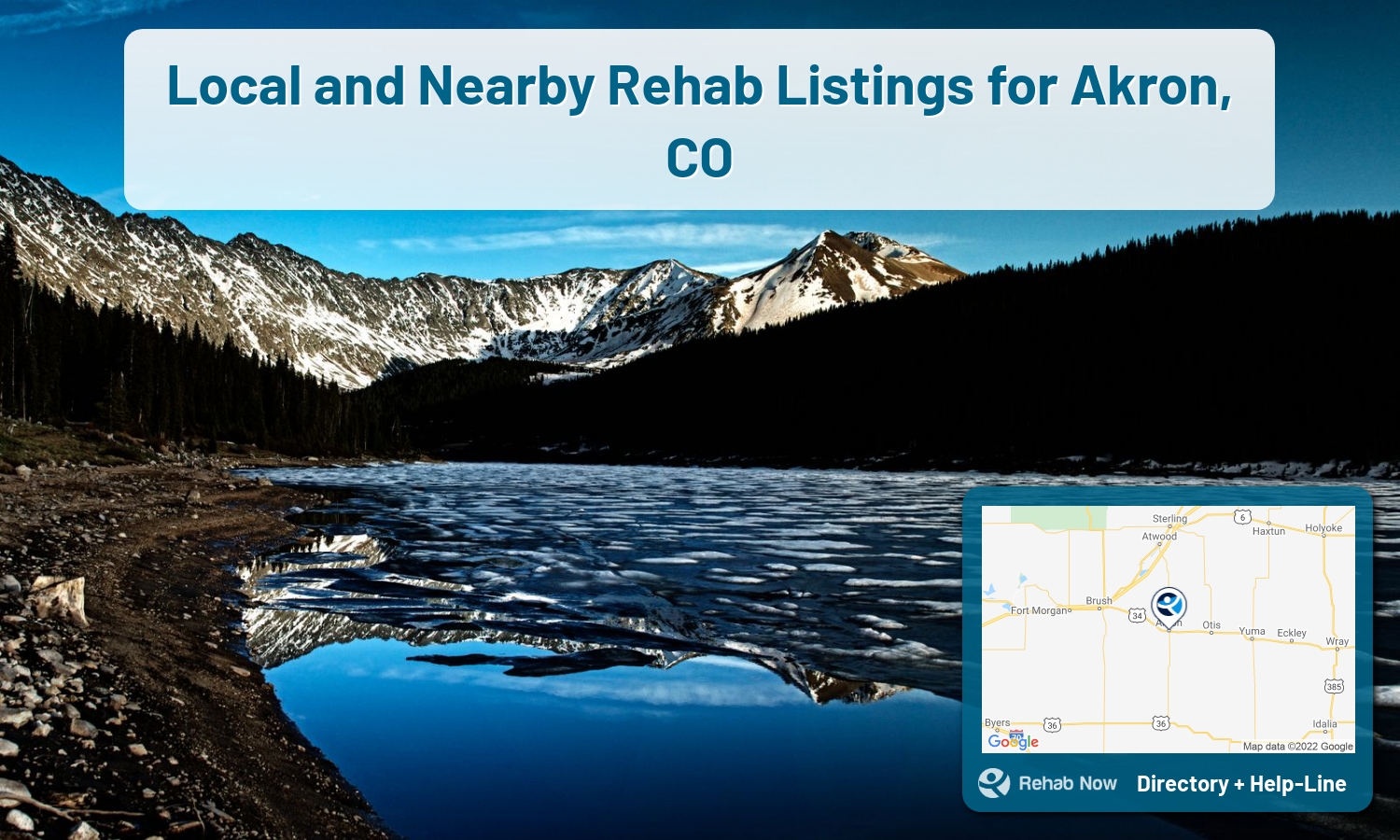 Our experts can help you find treatment now in Akron, Colorado. We list drug rehab and alcohol centers in Colorado.
