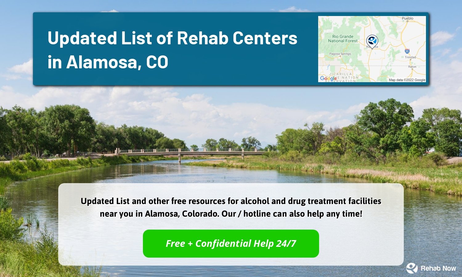  Updated List and other free resources for alcohol and drug treatment facilities near you in Alamosa, Colorado. Our / hotline can also help any time!