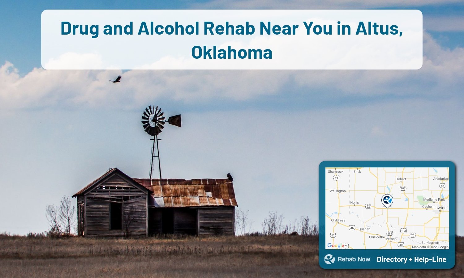 List of alcohol and drug treatment centers near you in Altus, Oklahoma. Research certifications, programs, methods, pricing, and more.