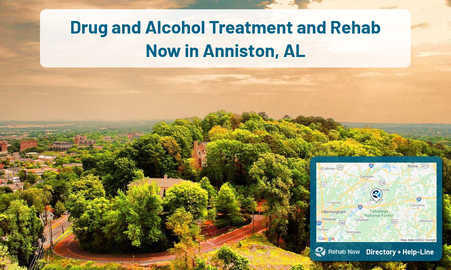 Ready to pick a rehab center in Anniston? Get off alcohol, opiates, and other drugs, by selecting top drug rehab centers in Alabama
