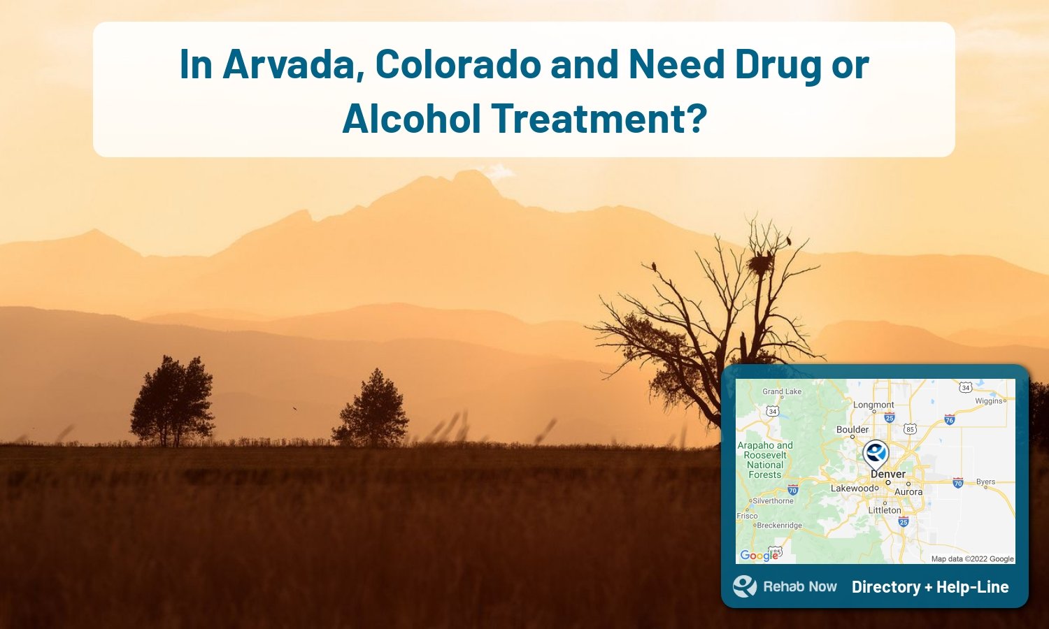 Struggling with addiction in Arvada, Colorado? RehabNow helps you find the best treatment center or rehab available.