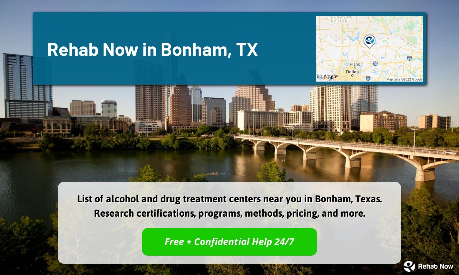 List of alcohol and drug treatment centers near you in Bonham, Texas. Research certifications, programs, methods, pricing, and more.