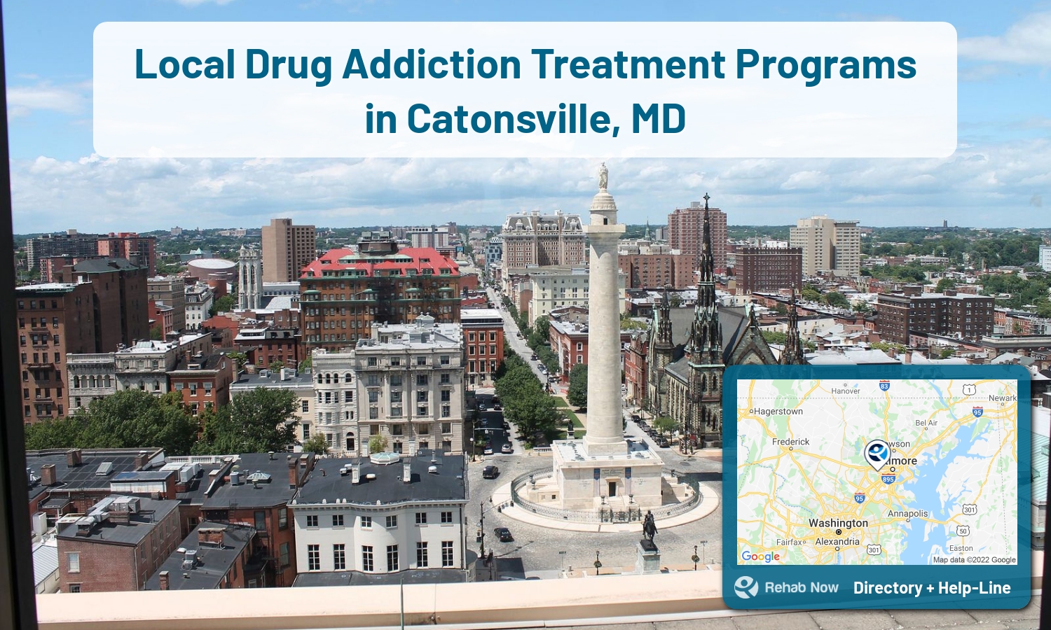 Our experts can help you find treatment now in Catonsville, Maryland. We list drug rehab and alcohol centers in Maryland.