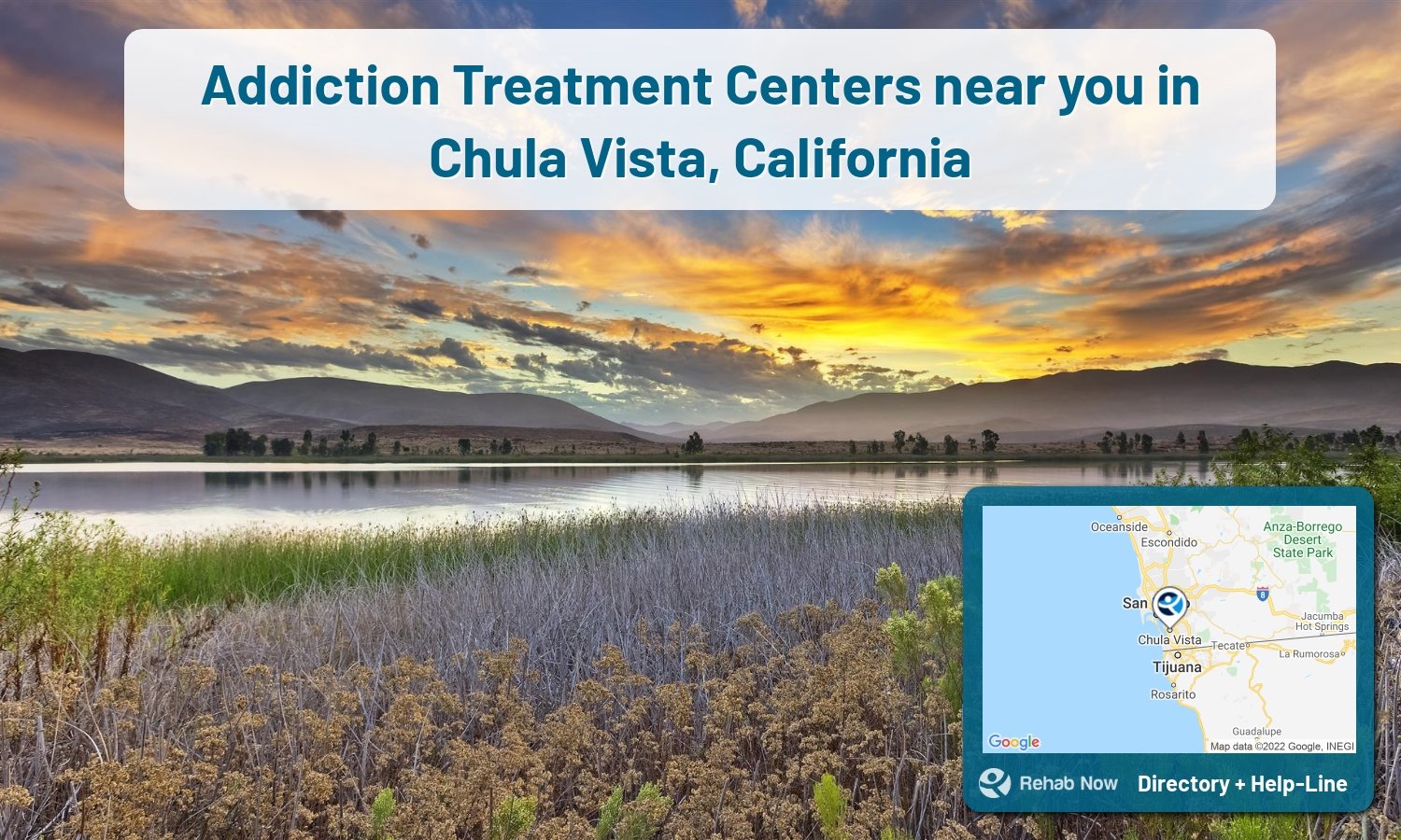Our experts can help you find treatment now in Chula Vista, California. We list drug rehab and alcohol centers in California.