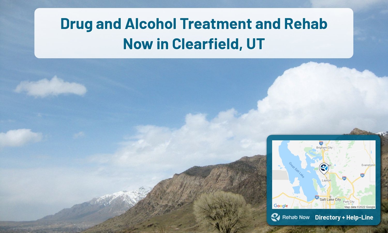 Struggling with addiction in Clearfield, Utah? RehabNow helps you find the best treatment center or rehab available.