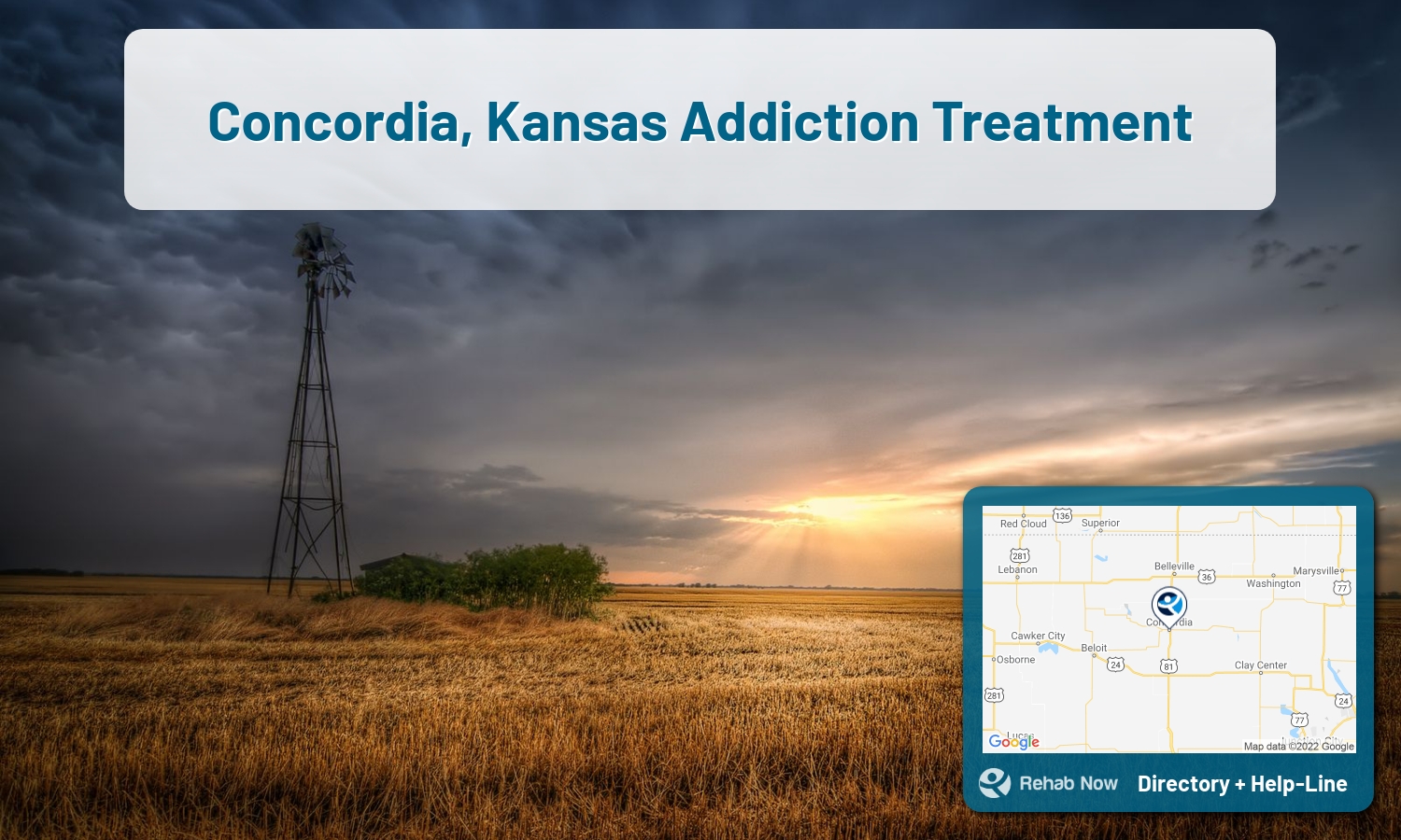 Concordia, KS Treatment Centers. Find drug rehab in Concordia, Kansas, or detox and treatment programs. Get the right help now!