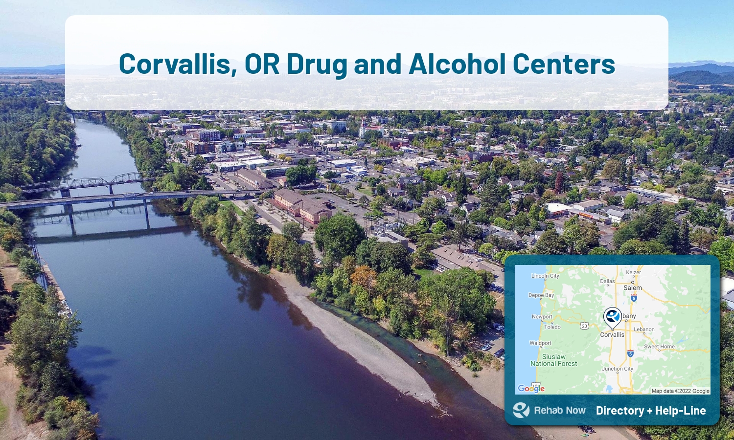 Struggling with addiction in Corvallis, Oregon? RehabNow helps you find the best treatment center or rehab available.