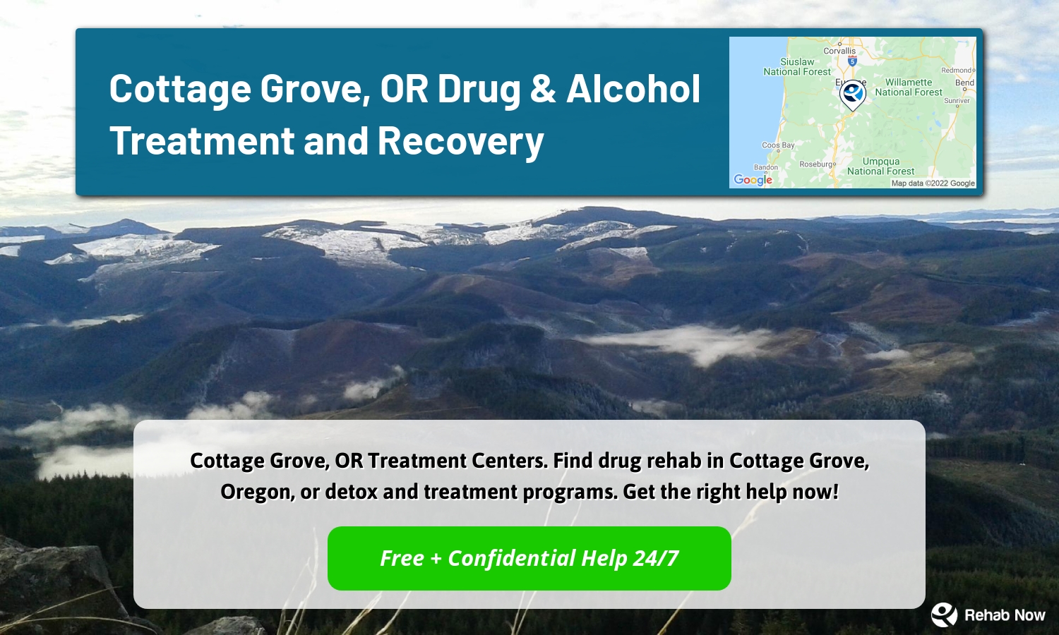 Cottage Grove, OR Treatment Centers. Find drug rehab in Cottage Grove, Oregon, or detox and treatment programs. Get the right help now!