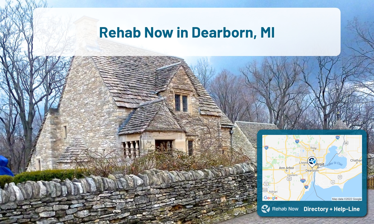 Need treatment nearby in Dearborn, Michigan? Choose a drug/alcohol rehab center from our list, or call our hotline now for free help.
