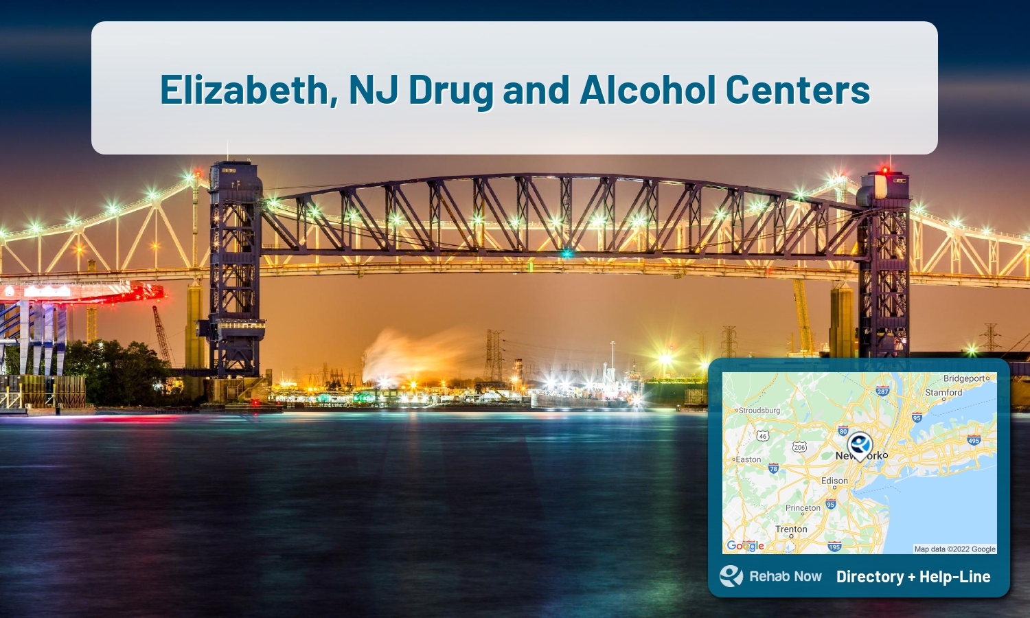 Elizabeth, NJ Treatment Centers. Find drug rehab in Elizabeth, New Jersey, or detox and treatment programs. Get the right help now!