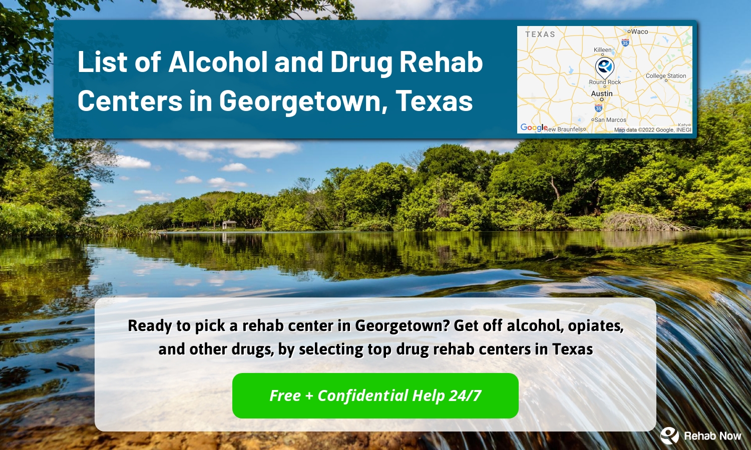 Ready to pick a rehab center in Georgetown? Get off alcohol, opiates, and other drugs, by selecting top drug rehab centers in Texas