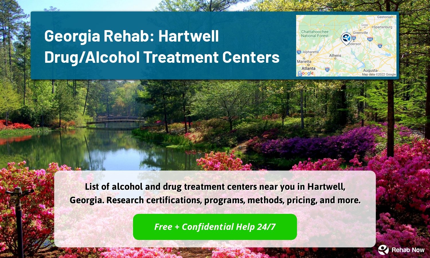 List of alcohol and drug treatment centers near you in Hartwell, Georgia. Research certifications, programs, methods, pricing, and more.