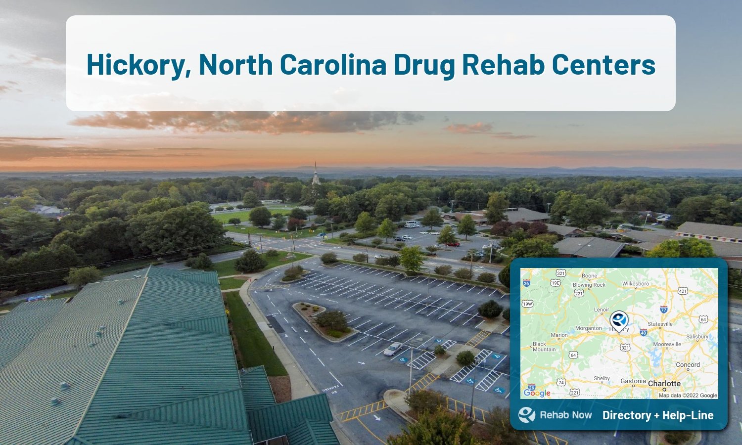 Our experts can help you find treatment now in Hickory, North Carolina. We list drug rehab and alcohol centers in North Carolina.