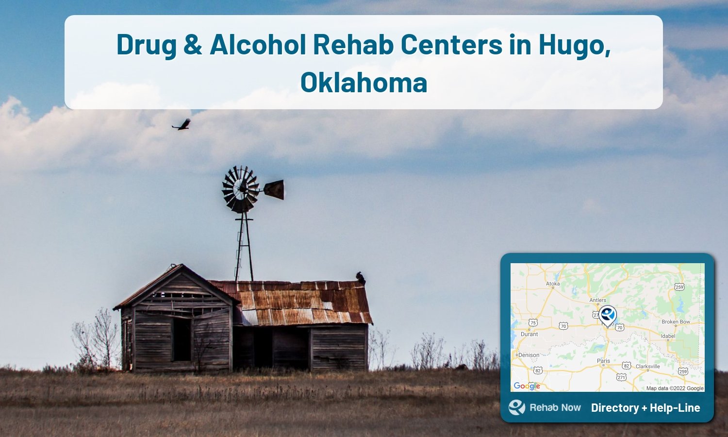 View options, availability, treatment methods, and more, for drug rehab and alcohol treatment in Hugo, Oklahoma