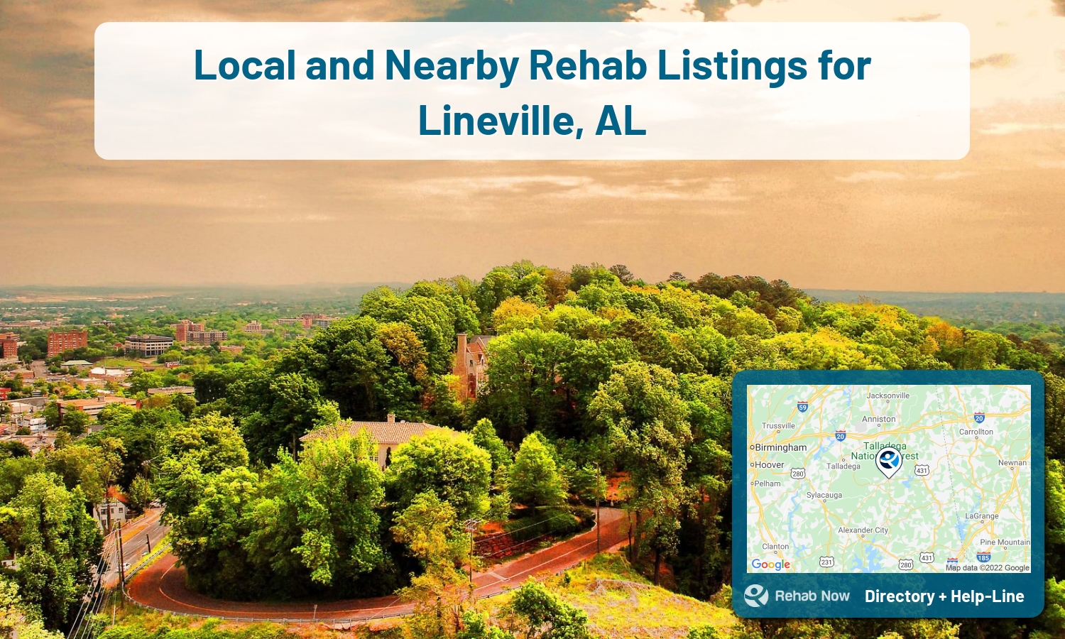 Need treatment nearby in Lineville, Alabama? Choose a drug/alcohol rehab center from our list, or call our hotline now for free help.