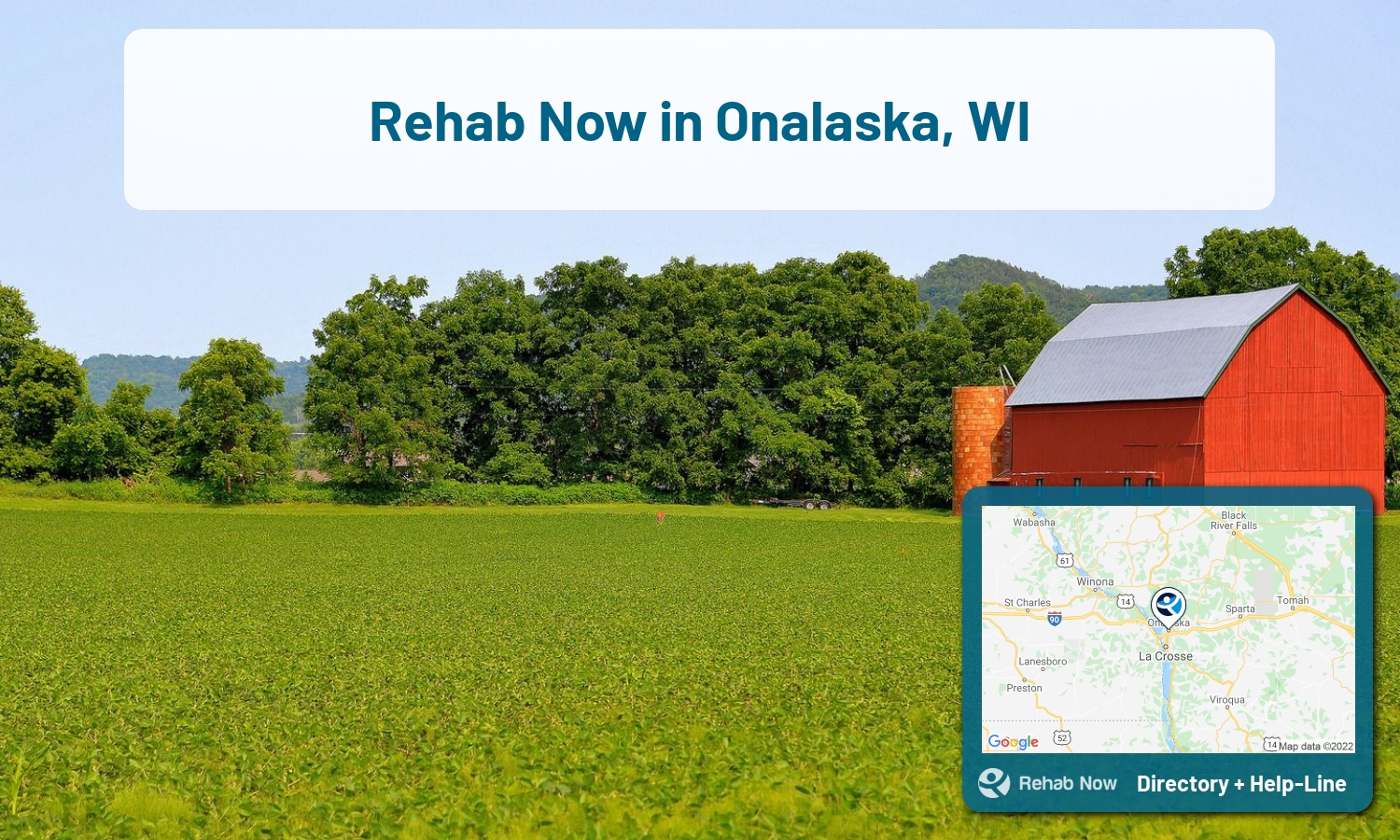 Need treatment nearby in Onalaska, Wisconsin? Choose a drug/alcohol rehab center from our list, or call our hotline now for free help.