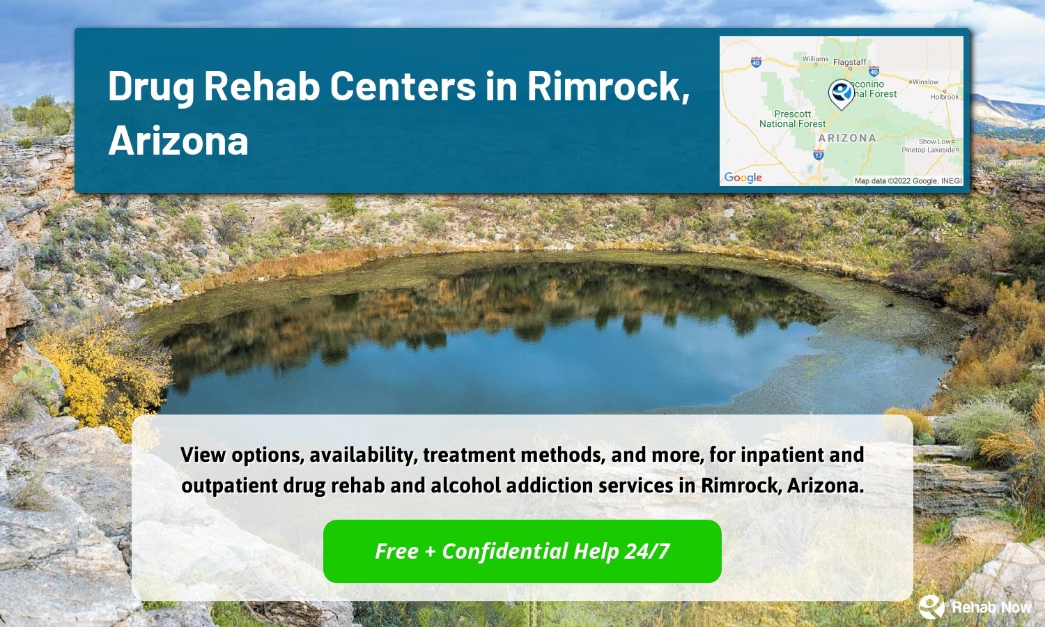 View options, availability, treatment methods, and more, for inpatient and outpatient drug rehab and alcohol addiction services in Rimrock, Arizona.