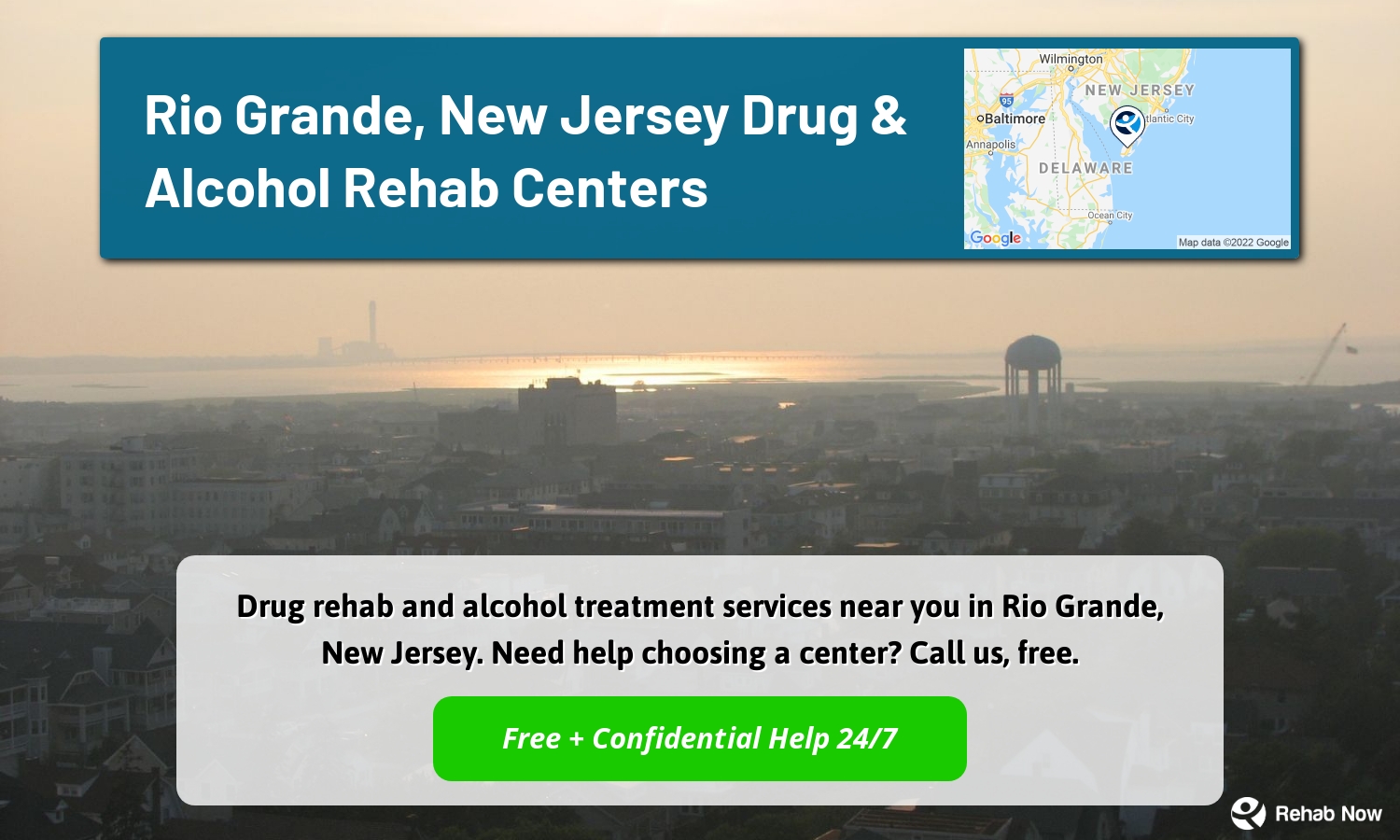 Drug rehab and alcohol treatment services near you in Rio Grande, New Jersey. Need help choosing a center? Call us, free.