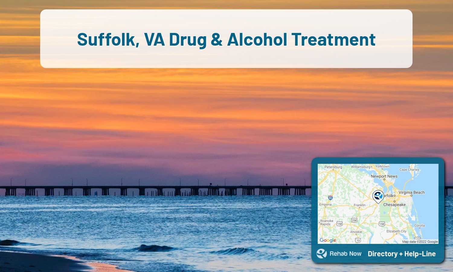 List of alcohol and drug treatment centers near you in Suffolk, Virginia. Research certifications, programs, methods, pricing, and more.