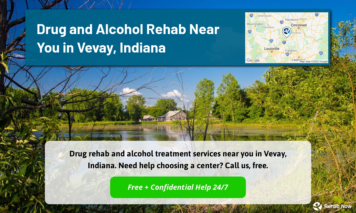 Drug rehab and alcohol treatment services near you in Vevay, Indiana. Need help choosing a center? Call us, free.