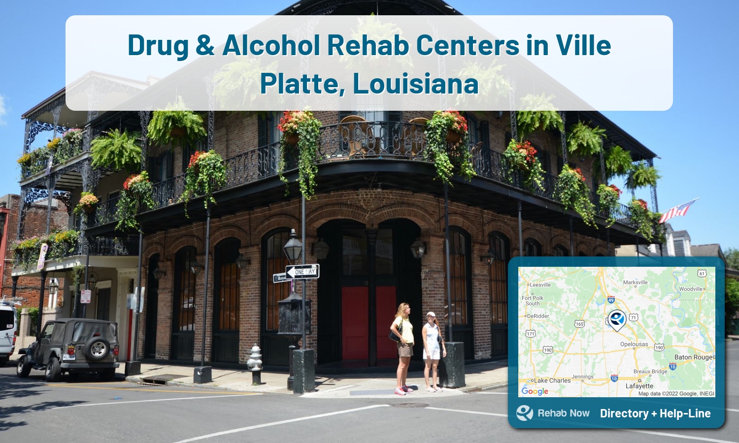 Need treatment nearby in Ville Platte, Louisiana? Choose a drug/alcohol rehab center from our list, or call our hotline now for free help.