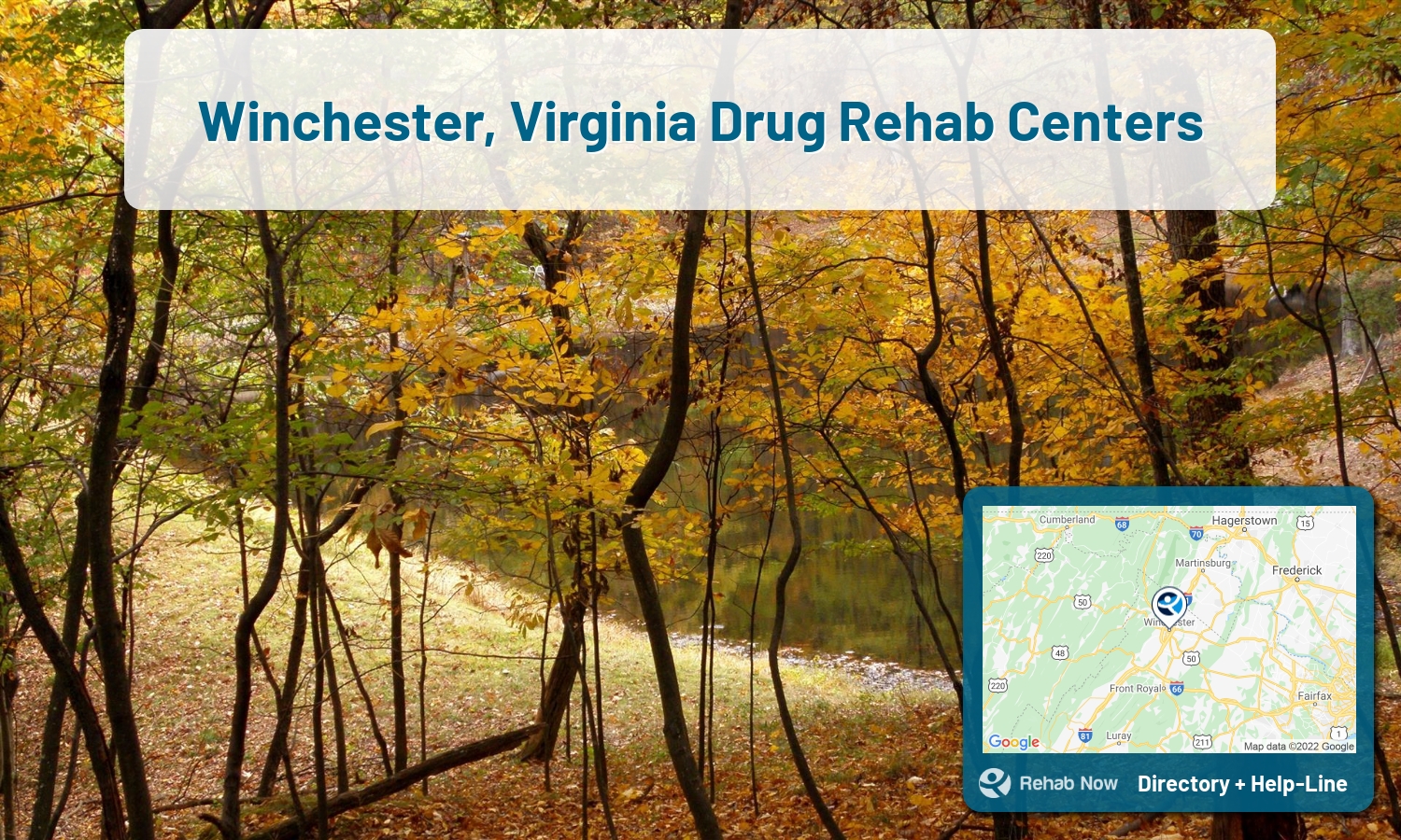 Struggling with addiction in Winchester, Virginia? RehabNow helps you find the best treatment center or rehab available.