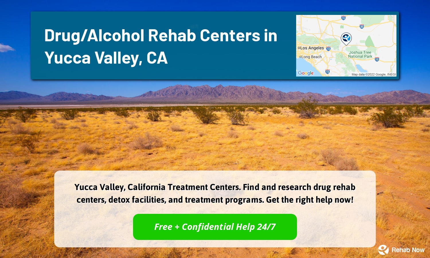 Yucca Valley, California Treatment Centers. Find and research drug rehab centers, detox facilities, and treatment programs. Get the right help now!