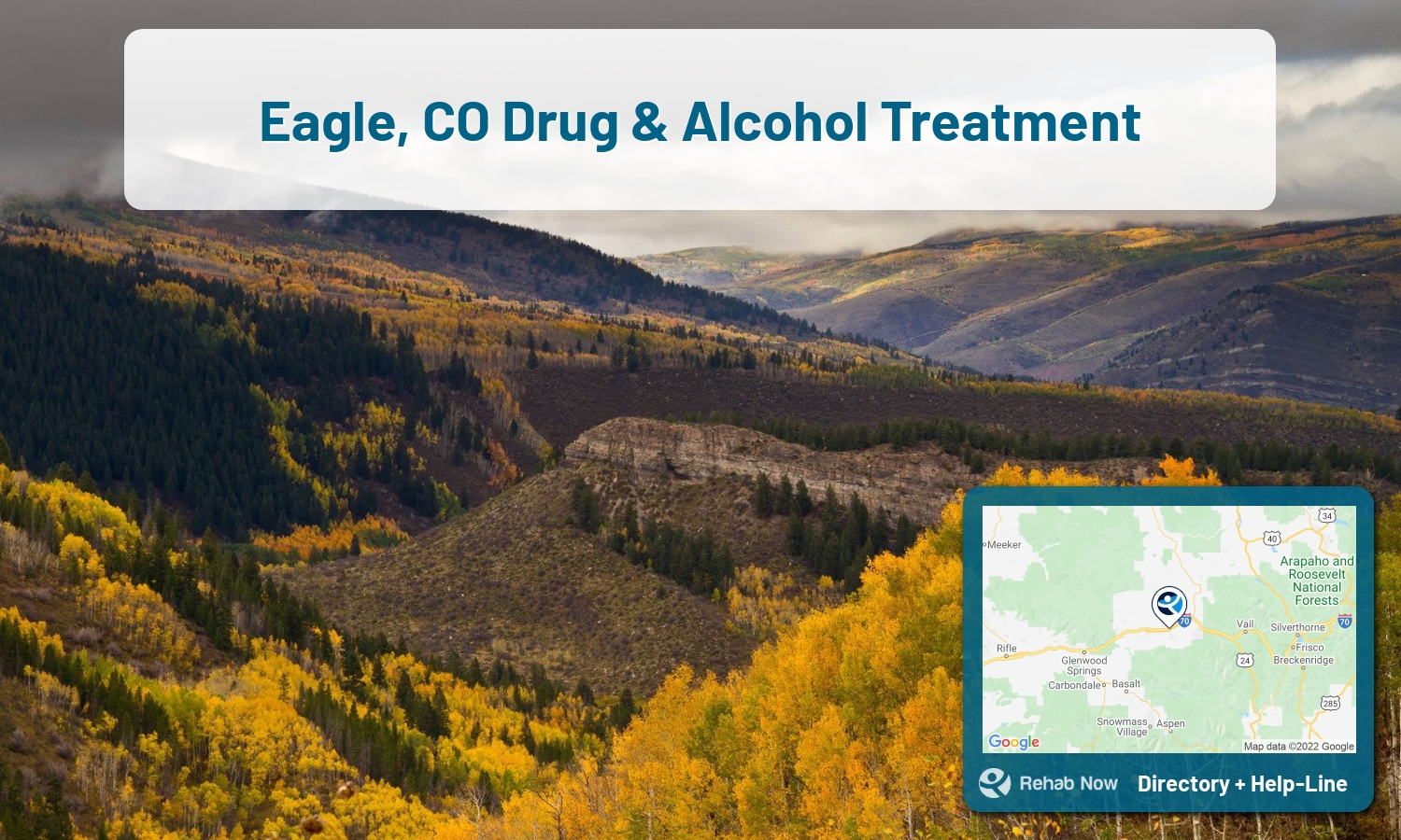 Eagle, CO Treatment Centers. Find drug rehab in Eagle, Colorado, or detox and treatment programs. Get the right help now!