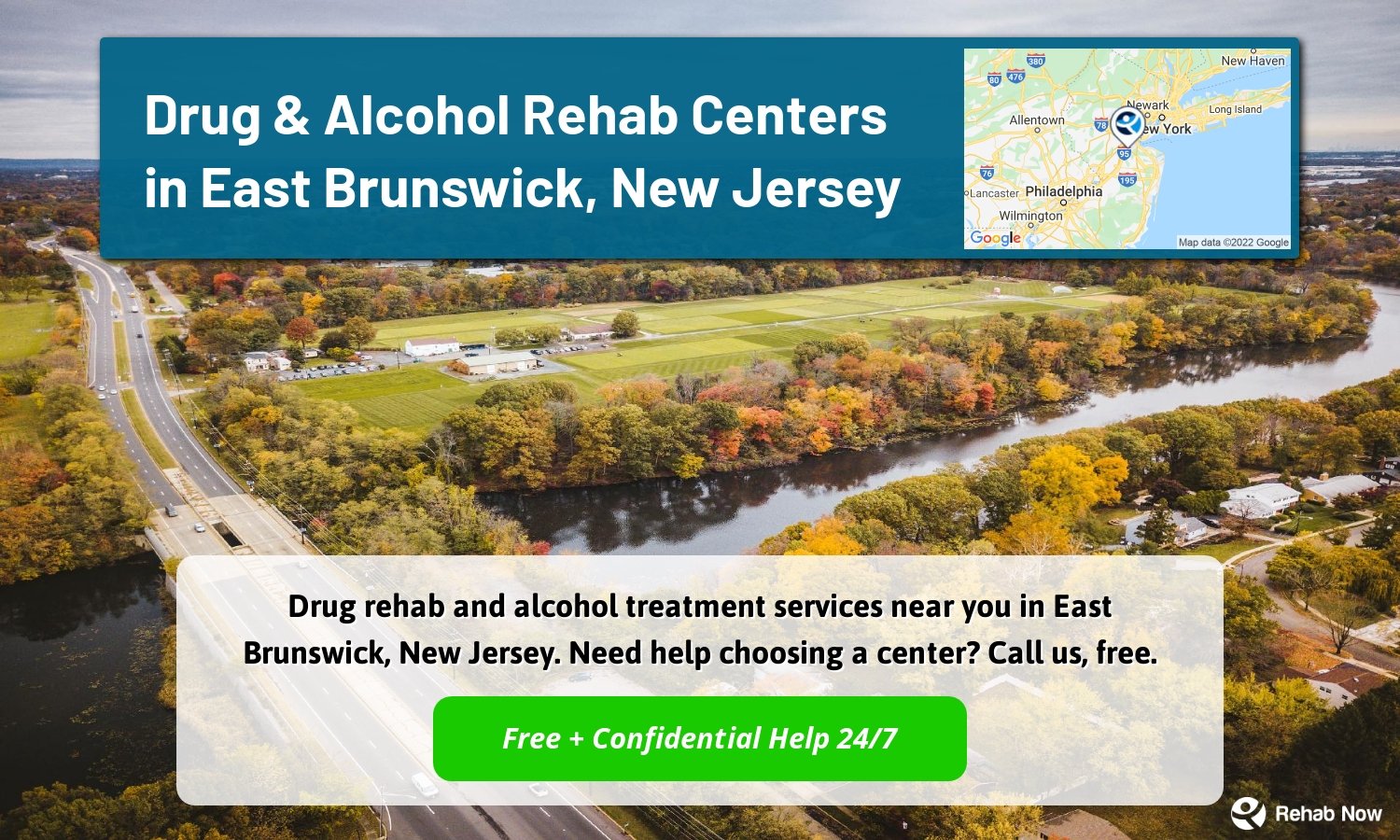Drug rehab and alcohol treatment services near you in East Brunswick, New Jersey. Need help choosing a center? Call us, free.