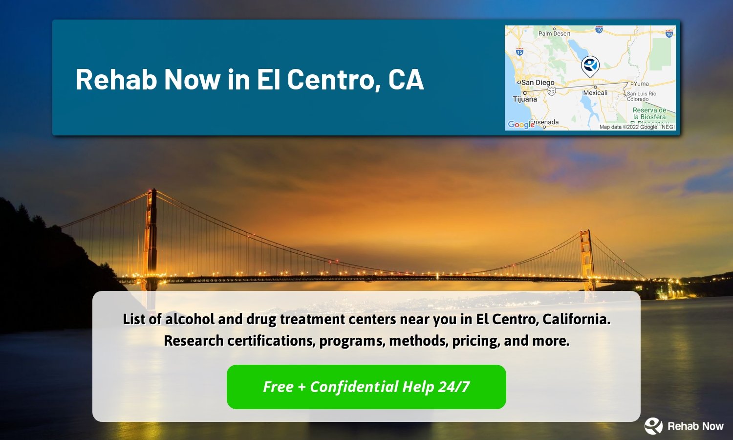 List of alcohol and drug treatment centers near you in El Centro, California. Research certifications, programs, methods, pricing, and more.