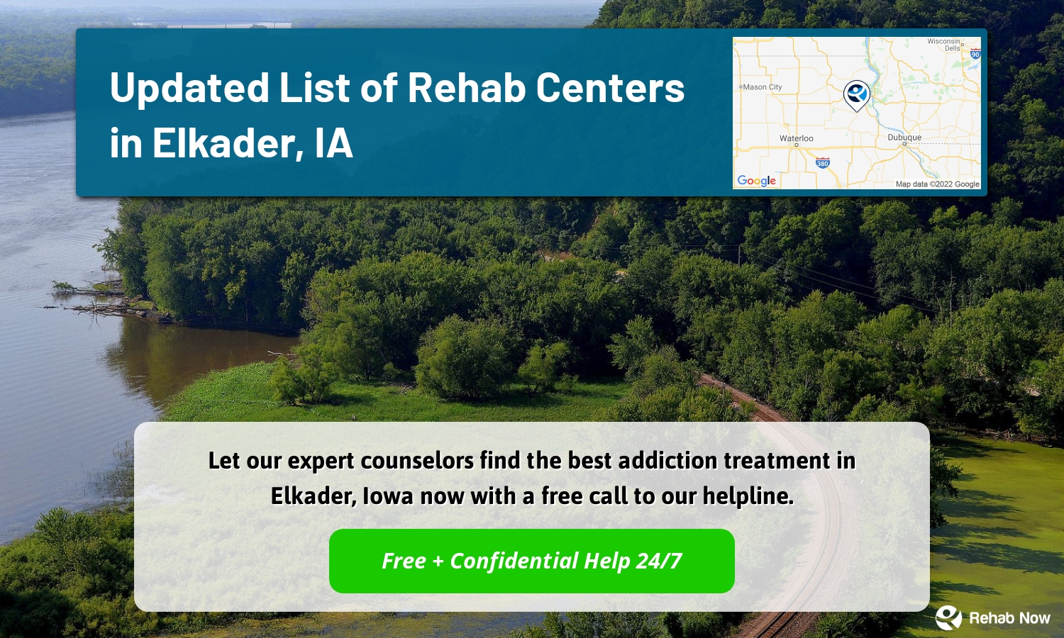 Let our expert counselors find the best addiction treatment in Elkader, Iowa now with a free call to our helpline.