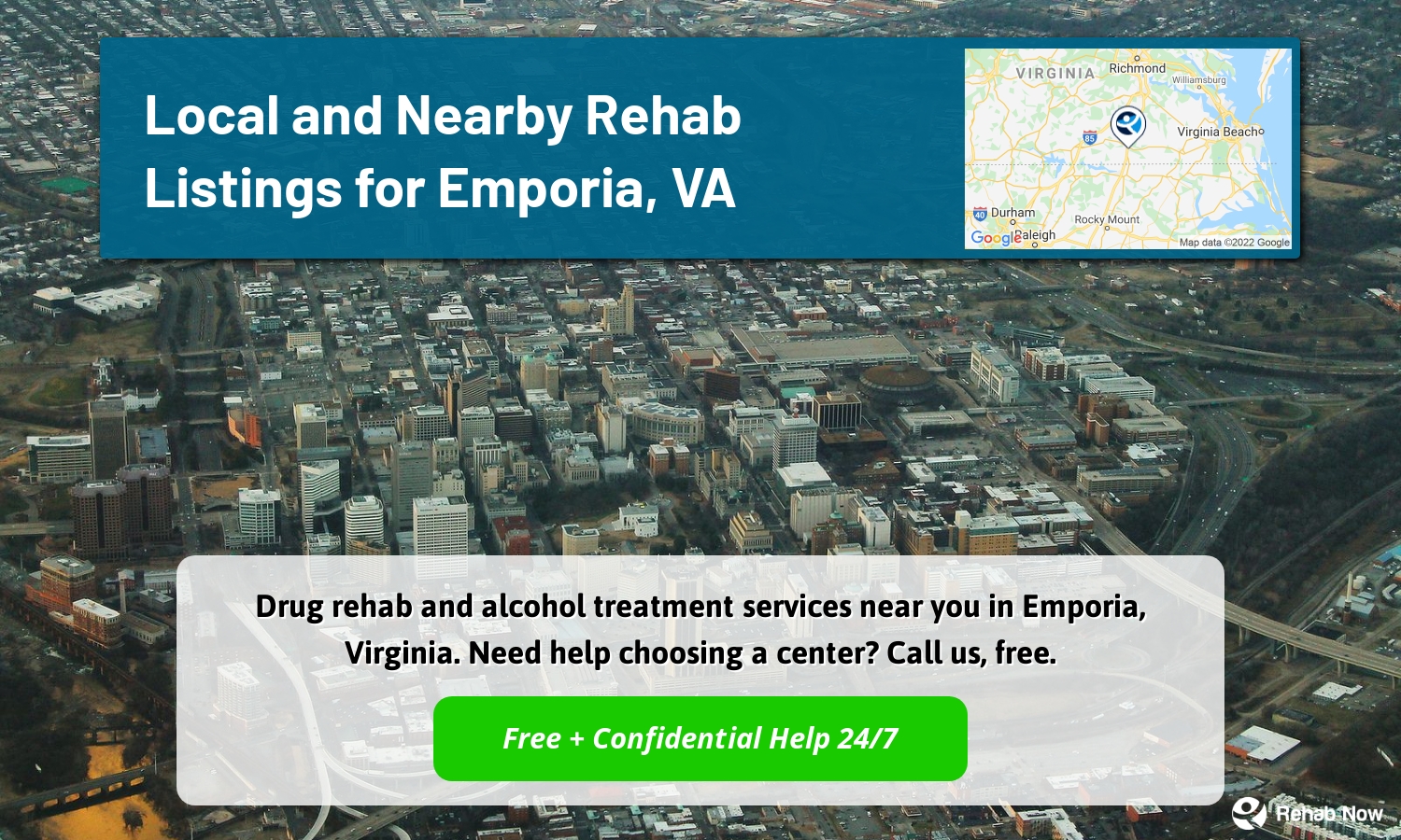 Drug rehab and alcohol treatment services near you in Emporia, Virginia. Need help choosing a center? Call us, free.