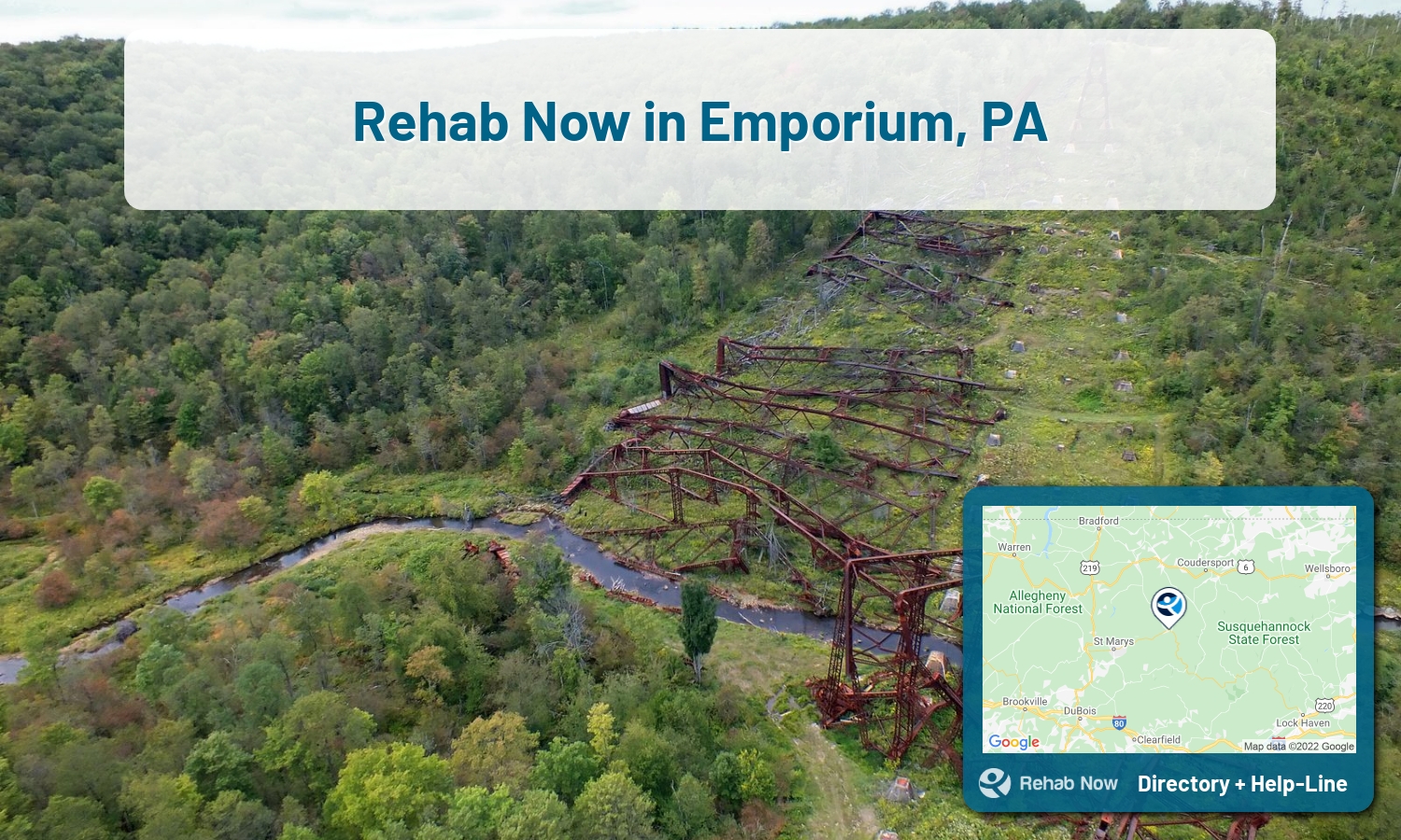Emporium, PA Treatment Centers. Find drug rehab in Emporium, Pennsylvania, or detox and treatment programs. Get the right help now!