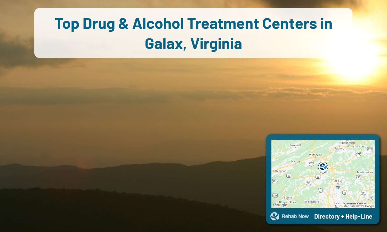 Ready to pick a rehab center in Galax? Get off alcohol, opiates, and other drugs, by selecting top drug rehab centers in Virginia