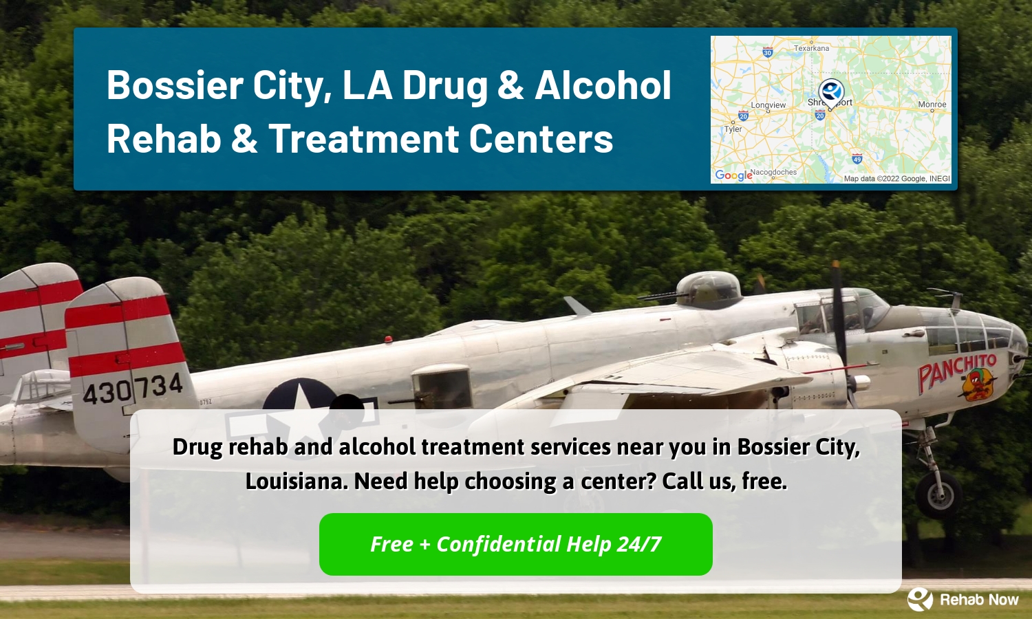 Drug rehab and alcohol treatment services near you in Bossier City, Louisiana. Need help choosing a center? Call us, free.