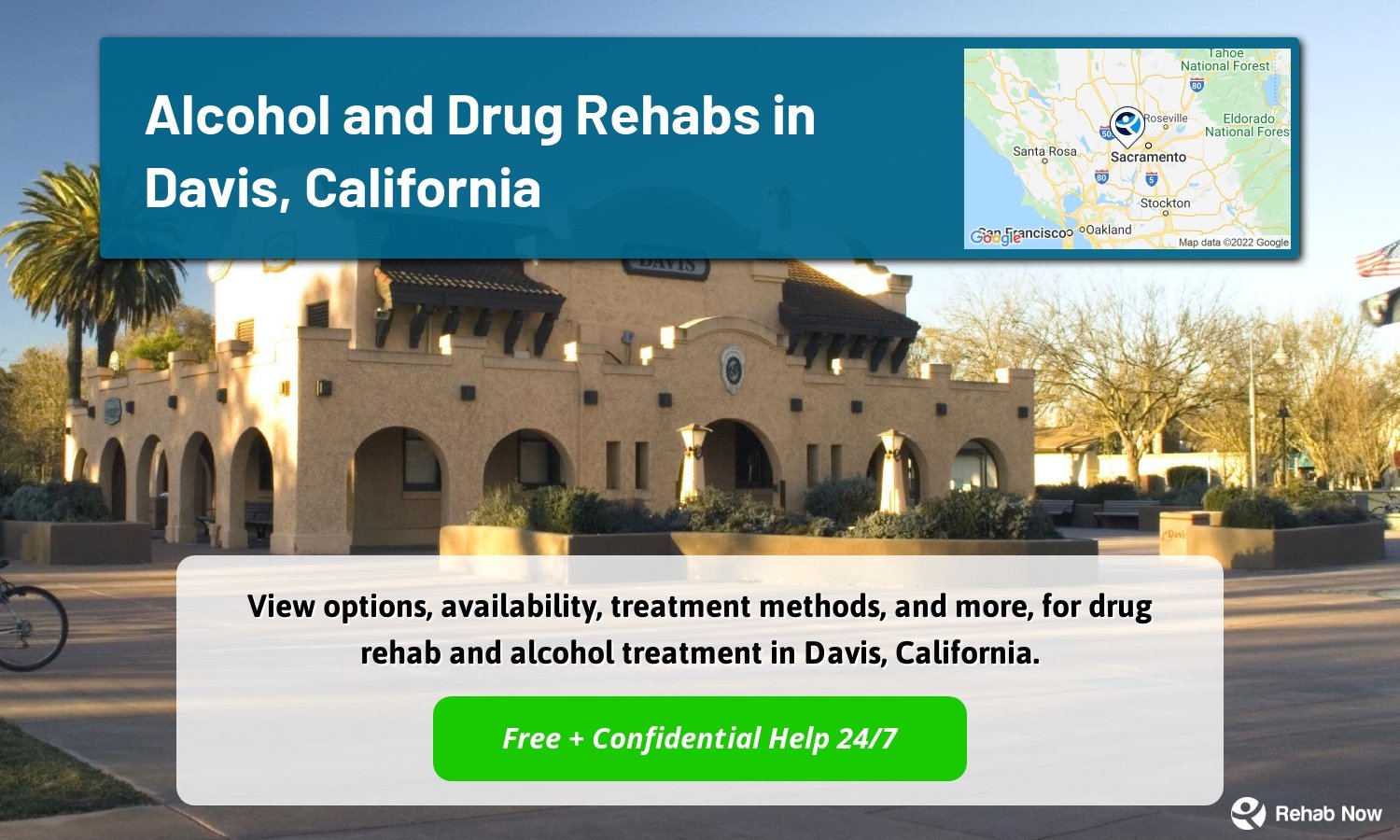 View options, availability, treatment methods, and more, for drug rehab and alcohol treatment in Davis, California.