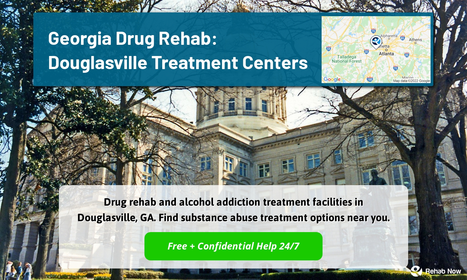 Drug rehab and alcohol addiction treatment facilities in Douglasville, GA. Find substance abuse treatment options near you.