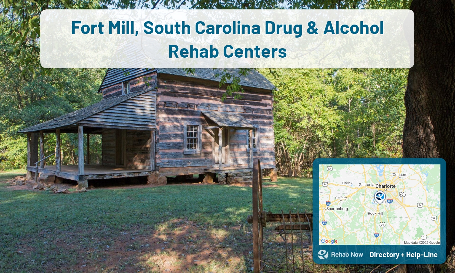 Let our expert counselors help find the best addiction treatment in Fort Mill, South Carolina now with a free call to our hotline.