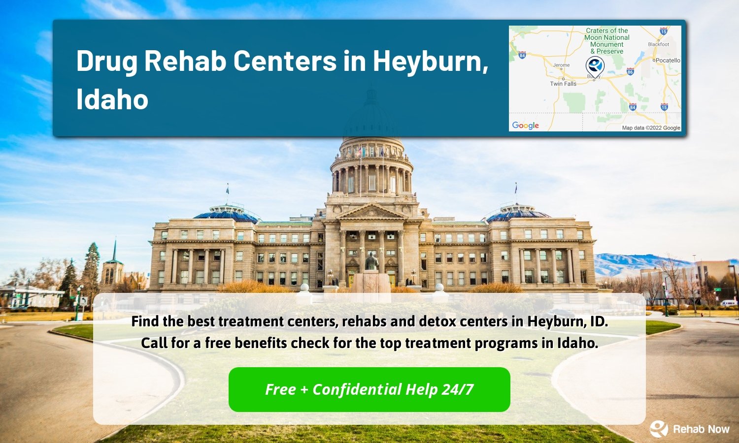 Find the best treatment centers, rehabs and detox centers in Heyburn, ID. Call for a free benefits check for the top treatment programs in Idaho.