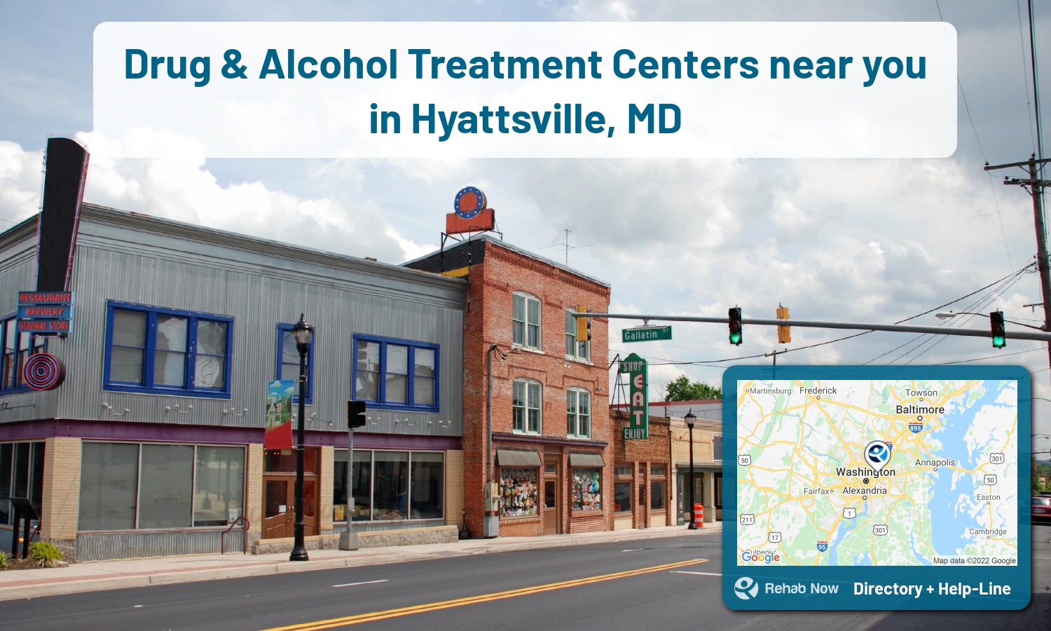 Struggling with addiction in Hyattsville, Maryland? RehabNow helps you find the best treatment center or rehab available.