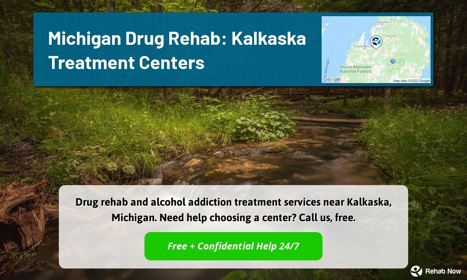 Drug rehab and alcohol addiction treatment services near Kalkaska, Michigan. Need help choosing a center? Call us, free.