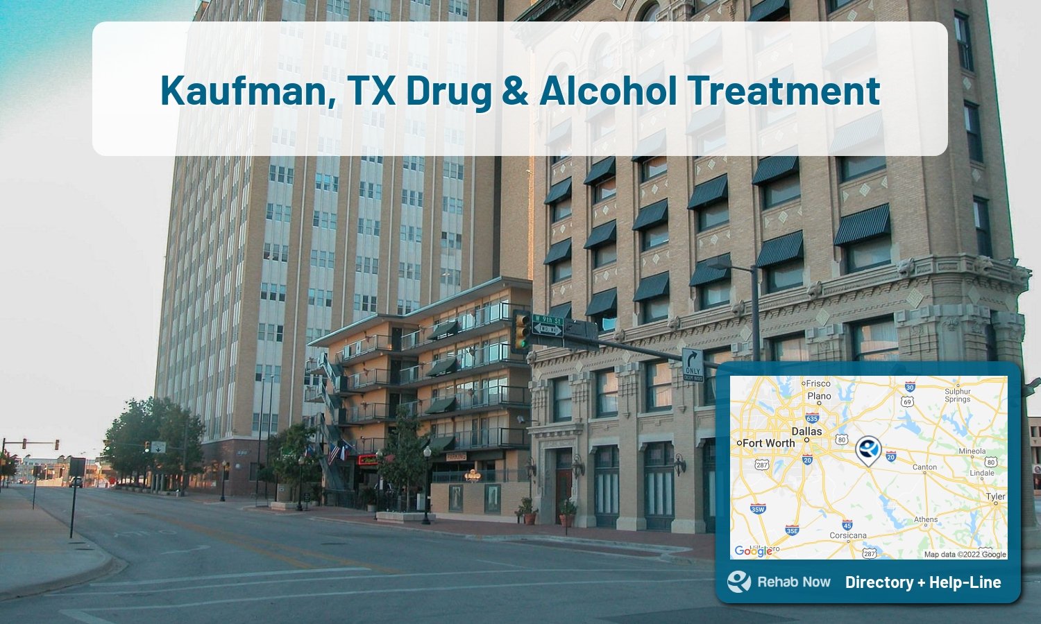 Kaufman, TX Treatment Centers. Find drug rehab in Kaufman, Texas, or detox and treatment programs. Get the right help now!